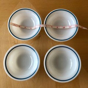 Vintage Anchor Hocking Anchorware Milk Glass Dessert Bowl ( 4 )